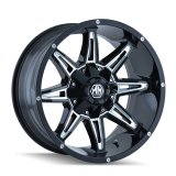 Mayhem 8090 Rampage 17x9 / 5x127 BP / -12mm Offset / 87mm Hub Black w/ Milled Spokes Wheel thumbnail 1