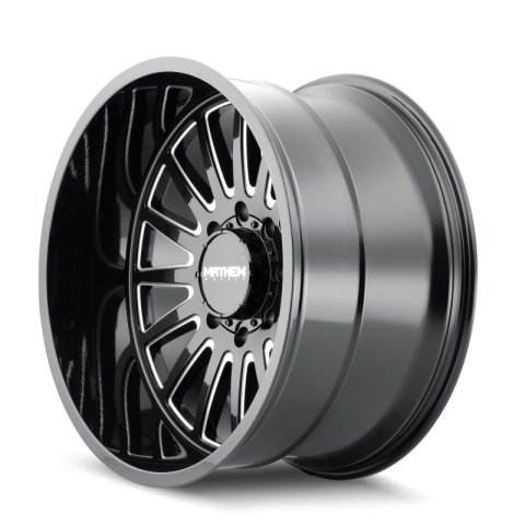 Mayhem 8114 Utopia 22x12 / 8x170 BP / -44mm Offset / 125.2mm Hub Black w/ Milled Spokes Wheel thumbnail 2