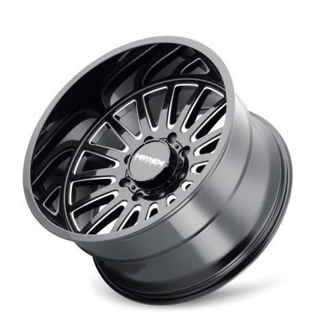 Mayhem 8114 Utopia 22x12 / 6x139.7 BP / -44mm Offset / 106mm Hub Black w/ Milled Spokes Wheel thumbnail 5