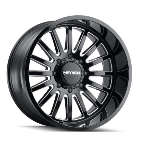 Mayhem 8114 Utopia 20x9 / 6x139.7 BP / 18mm Offset / 106mm Hub Black w/ Milled Spokes Wheel thumbnail 3