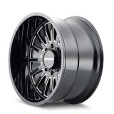 Mayhem 8114 Utopia 20x9 / 5x127 BP / 0mm Offset / 71.5mm Hub Black w/ Milled Spokes Wheel thumbnail 2