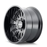Mayhem 8114 Utopia 20x9 / 5x127 BP / 0mm Offset / 71.5mm Hub Black w/ Milled Spokes Wheel thumbnail 4