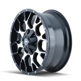 Mayhem 8015 Warrior 18x9 / 6x135 BP / -12mm Offset / 106mm Hub Black/Machined Face Wheel thumbnail 4