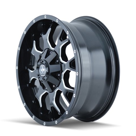 Mayhem 8015 Warrior 20x9 / 5x127 BP / 0mm Offset / 87mm Hub Black w/ Milled Spokes Wheel thumbnail 2