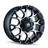 Mayhem 8015 Warrior 20x9 / 6x135 BP / 18mm Offset / 106mm Hub Black/Machined Face Wheel thumbnail 1