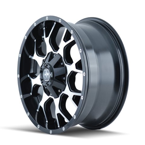 Mayhem 8015 Warrior 20x9 / 6x135 BP / 0mm Offset / 106mm Hub Black/Machined Face Wheel thumbnail 4