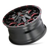 Mayhem 8015 Warrior 20x9 / 6x135 BP / 18mm Offset / 106mm Hub Black w/ Prism Red Wheel thumbnail 4