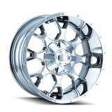Mayhem 8015 Warrior 20x9 / 8x180 BP / 18mm Offset / 124.1mm Hub Chrome Wheel thumbnail 1