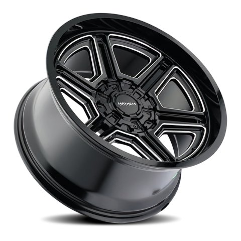 Mayhem 8117 Hermosa 20x10 / 5x127 BP/ -25mm Offset / 87mm Hub Black/Milled Wheel thumbnail 2