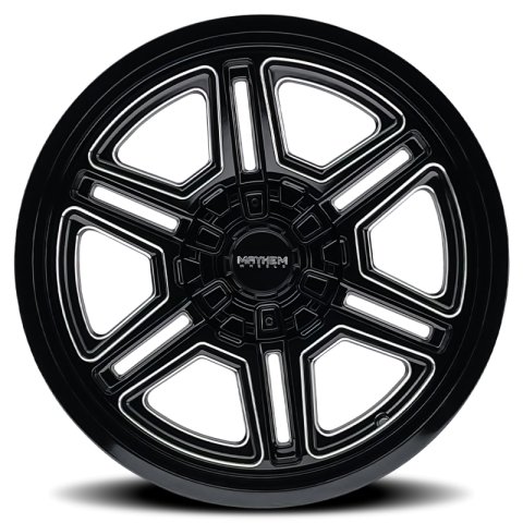 Mayhem 8117 Hermosa 20x10 / 5x127 BP/ -25mm Offset / 87mm Hub Black/Milled Wheel thumbnail 3