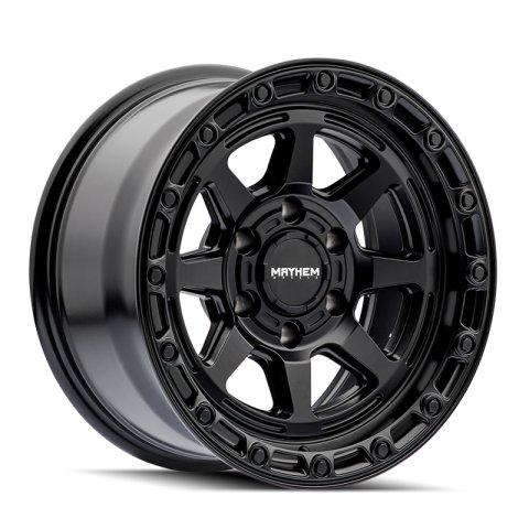 Mayhem 8306 Ridgeline 17x8.5 / 6x135 BP / -6mm Offset / 87.1mm Hub Satin Black Wheel thumbnail 1