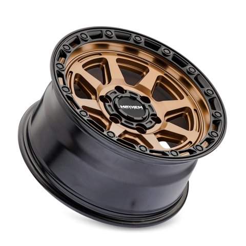Mayhem 8306 Ridgeline 17x8.5 / 5x127 BP/ -6mm Offset / 78.1mm Hub Satin Bronze/Black Lip Wheel thumbnail 3