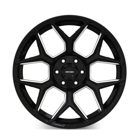 Mayhem Vanquish 8119 22x10 / 6x135/6x139.7 / -19mm Offset / 106.1mm Hub - Gloss Black Milled thumbnail 2