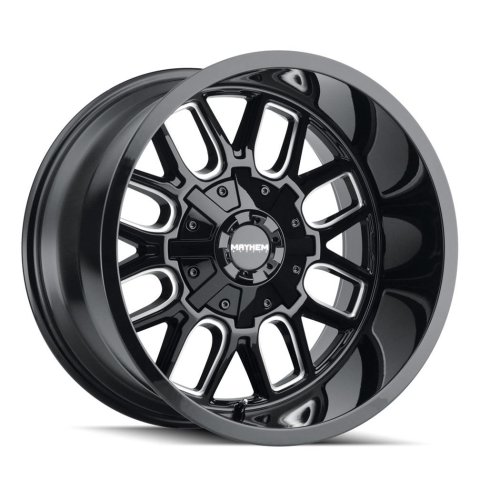 Mayhem 8107 Cogent 20x10 / 8x170 BP / -19mm Offset / 125.2mm Hub Gloss Black Milled Wheel