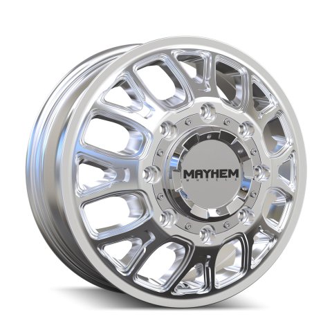 Mayhem 8107D Cogent Dually 17x6.5 / 8x165.1 BP / 125mm Offset / 121.3mm Hub Polished Wheel thumbnail 5