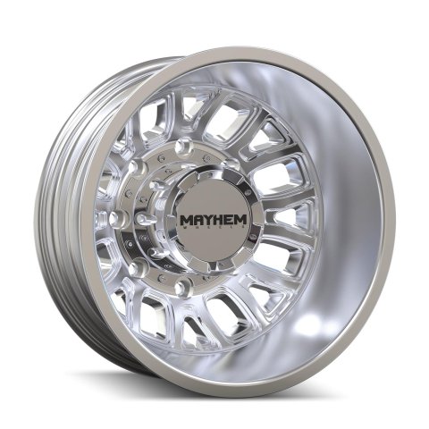 Mayhem 8107D Cogent Dually 17x6.5 / 8x165.1 BP / -142mm Offset / 121.3mm Hub Polished Wheel thumbnail 1