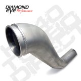 Diamond Eye Downpipe 4in TB Single HX40 TURBO-DIRECT FLANGE AL DODGE 5.9L 2500/3500 94-02 thumbnail 2