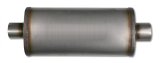 Diamond Eye Muffler 3-1/2in SGL IN/SGL OUT 22in BODY 28in OVERALL OVAL thumbnail 3