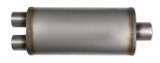 Diamond Eye Muffler 3-1/2in DL IN/SGL OUT 22in BODY 28in OVERALL OVAL thumbnail 3