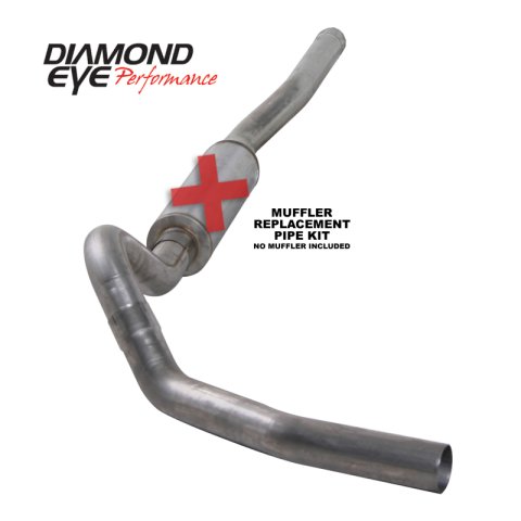 Diamond Eye KIT 4in Catback Single MFLR RPLCMENT PIPE SS CHEVY/GMC 6.6L 2500/3500 2006-2007.5 thumbnail 3