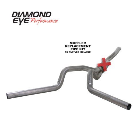Diamond Eye KIT 4in Catback MFLR RPLCMENT PIPE DUAL SS: 2006-2007.5 CHEVY/GMC 6.6L 2500/3500 thumbnail 8