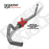Diamond Eye KIT 4in Turbo Back MFLR RPLCMENT PIPE SGL AL: 98.5 - 02 DODGE CUMMINS 5.9L thumbnail 1