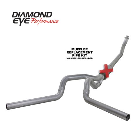 Diamond Eye KIT 4in Turbo Back MFLR RPLCMENT PIPE DUAL AL: 94-02 DODGE CUMMINS 5.9L thumbnail 2