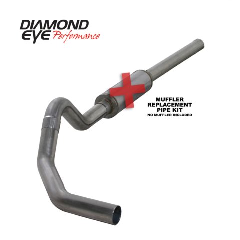 Diamond Eye KIT 4in Catback MFLR RPLCMENT PIPE Single SS: 2004.5-2007.5 DODGE CUMMINS 600 thumbnail 1