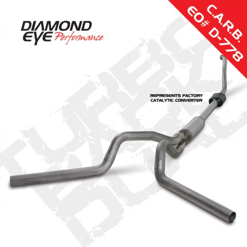 Diamond Eye KIT 4in Turbo Back DUAL SS: 94-97 FORD 7.3L F250/F350 PWRSTROKE NFS W/ CARB EQUIV STDS thumbnail 1