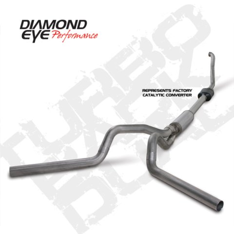 Diamond Eye KIT 4in Turbo Back DUAL SS: 94-97 FORD 7.3L F250/F350 PWRSTROKE NFS W/ CARB EQUIV STDS thumbnail 2