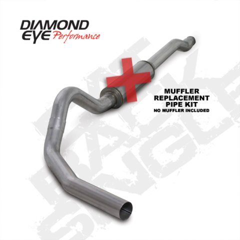 Diamond Eye KIT 4in Catback MFLR RPLCMENT PIPE SGL AL: 03-07 FORD 6.0L F250/F350 (Extended Cab Only) thumbnail 1