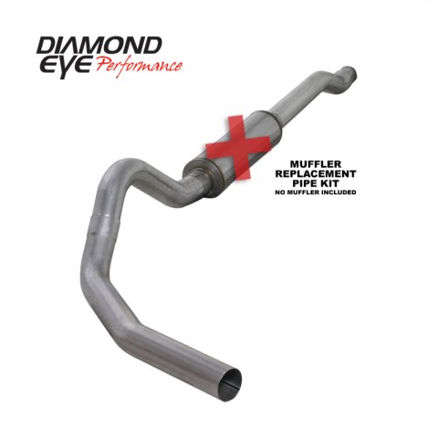 Diamond Eye KIT 4in Catback MFLR RPLCMENT PIPE SGL AL: 03-07 FORD 6.0L F250/F350 (Extended Cab Only) thumbnail 3