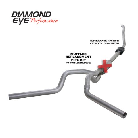 Diamond Eye KIT 4in Turbo Back MFLR RPLCMENT PIPE DUAL ALUM94-97 5 7 3L F250/F350 PWRSTROKE NFS thumbnail 2