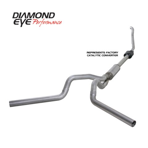 Diamond Eye KIT 4in Turbo Back MFLR RPLCMENT PIPE DUAL ALUM94-97 5 7 3L F250/F350 PWRSTROKE NFS thumbnail 4