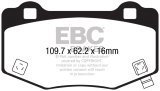 EBC 15-17 Ford Mustang Shelby GT350/GT350R Yellowstuff Rear Brake Pads thumbnail 6