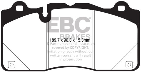 EBC 16-18 Cadillac CTS-V Redstuff Ceramic Low Dust Front Brake Pads thumbnail 3