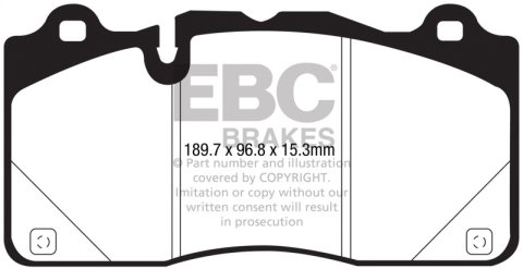 EBC 16-18 Cadillac CTS-V Redstuff Ceramic Low Dust Front Brake Pads thumbnail 5