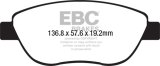 EBC 14-17 Fiat 500 Redstuff Ceramic Low Dust Front Brake Pads thumbnail 4