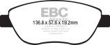 EBC 14-17 Fiat 500 Redstuff Ceramic Low Dust Front Brake Pads thumbnail 5