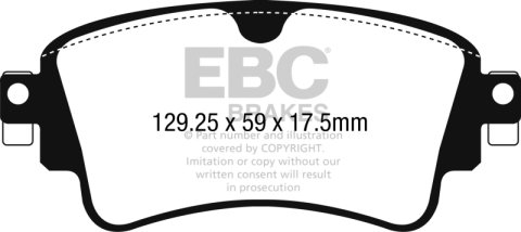EBC 17-18 Audi A4 / A4 Quattro / A5 Quattro Yellowstuff Rear Brake Pads thumbnail 3