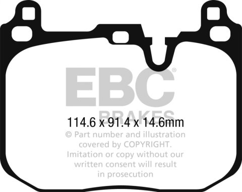 EBC 2015+ Mini Cooper Hardtop (F55/F56) 2.0L Turbo JCW Greenstuff Front Brake Pads thumbnail 1