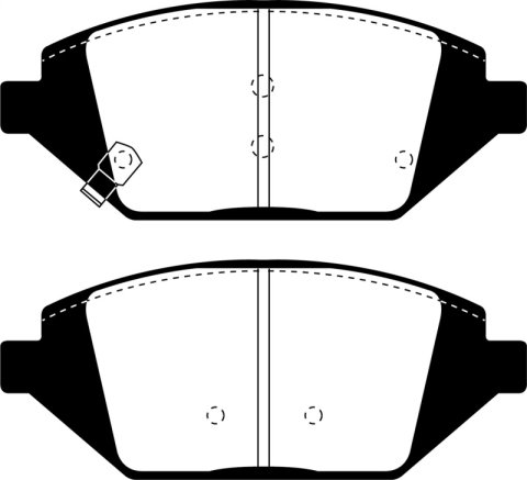 EBC 2016+ Chevrolet Spark 1.4L Greenstuff Front Brake Pads thumbnail 3