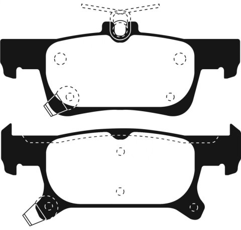 EBC 2016+ Buick Envision 2.0L Turbo Greenstuff Rear Brake Pads thumbnail 2