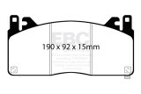 EBC 2015+ Ford Mustang (6th Gen) 5.2L (GT350) Shelby Redstuff Front Brake Pads thumbnail 2
