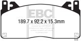 EBC 2015+ Ford Mustang (6th Gen) 5.2L (GT350) Shelby Redstuff Front Brake Pads thumbnail 4