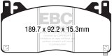 EBC 2015+ Ford Mustang (6th Gen) 5.2L (GT350) Shelby Redstuff Front Brake Pads thumbnail 5