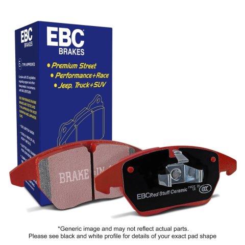 EBC 2016+ Chevrolet Malibu 1.5L Turbo (Elec PB) Redstuff Rear Brake Pads thumbnail 4