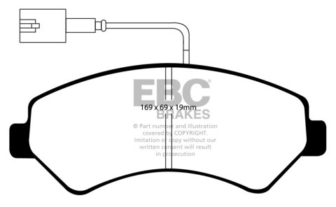 EBC 2014-2016 Ram Trucks Promaster 3.0L TD Yellowstuff Front Brake Pads thumbnail 4