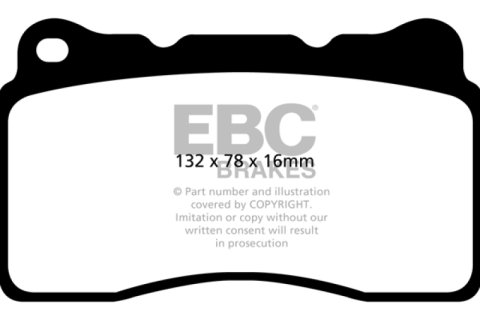 EBC 2016+ Chevrolet Corvette (C7) 6.2L Stingray Bluestuff Front Brake Pads thumbnail 3