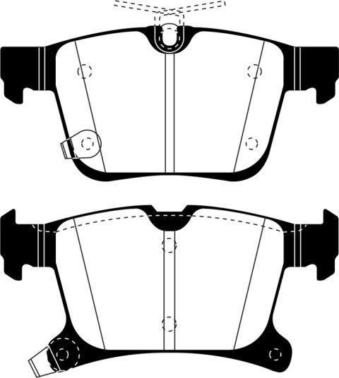 EBC 2016+ Chrysler Pacifica (RU) 3.6L Greenstuff Rear Brake Pads thumbnail 2